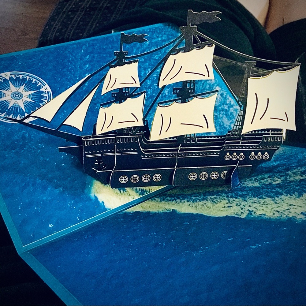 3D Pop-Up Pirate Ship Card Father’s Day